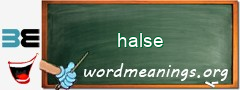 WordMeaning blackboard for halse